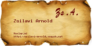 Zsilavi Arnold névjegykártya