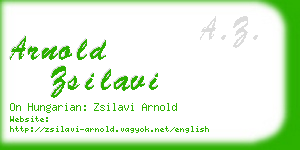 arnold zsilavi business card